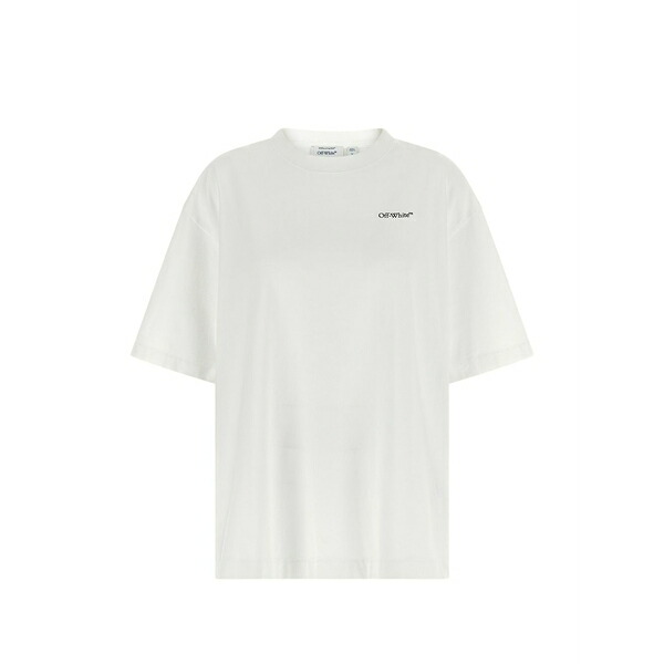 象牙色 レディース ティーシャツ トップス Logo-print t-shirt White