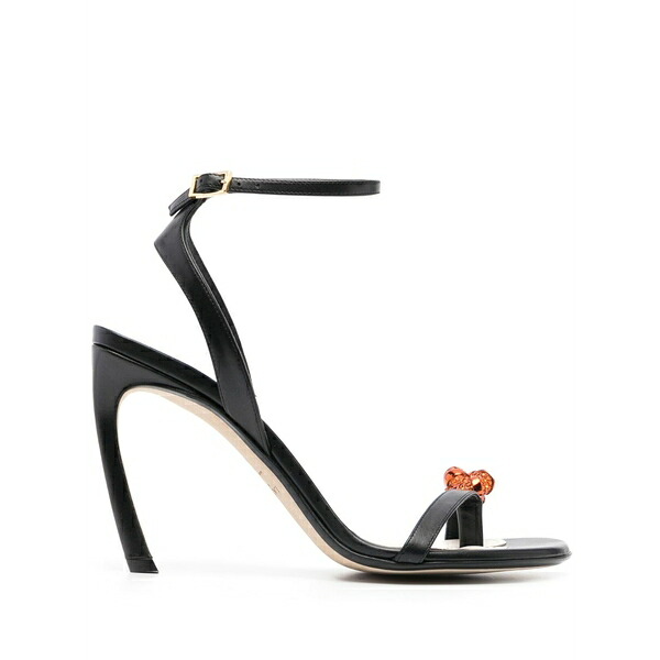 ランバン レディース サンダル シューズ Crystal-embellished 105粍 sandals  Black
