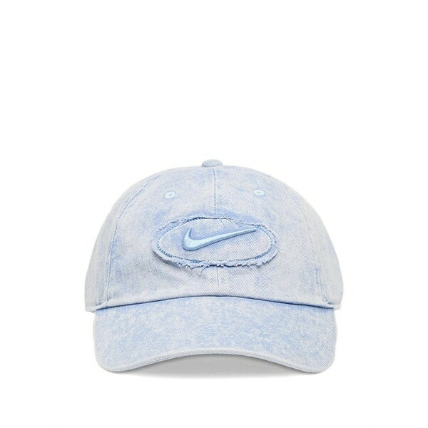 ナイキ メンズ かぶり笠 添え物 Club distressed-denim cap Blue