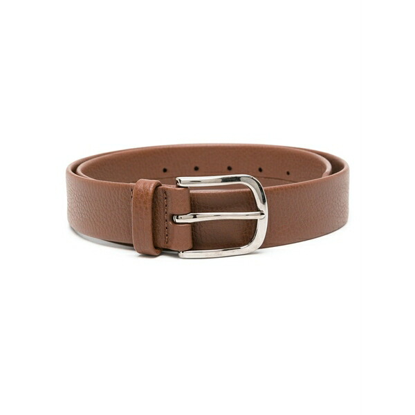 オルチアーニ メンズ 胴締め 佩び物 Dollaro leather belt Brown