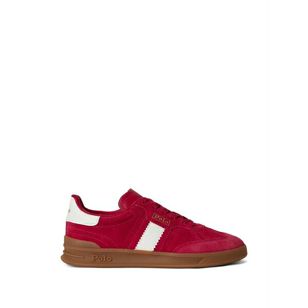 ラルフローレン レディース スニーカー シューズ Heritage aera suede stripes aera sneakers Red|asty