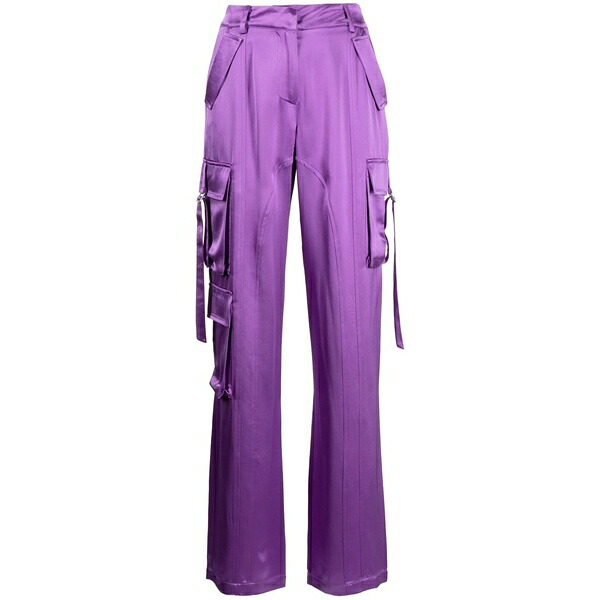 レトロフェット レディース 心地好いズボン下 ボトムス Straight-leg cargo trousers Purple
