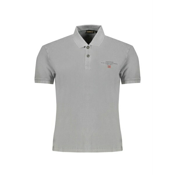 ナパピリ メンズ スポーツシャツ トップス Logo-embroidered cotton polo shirt Grey