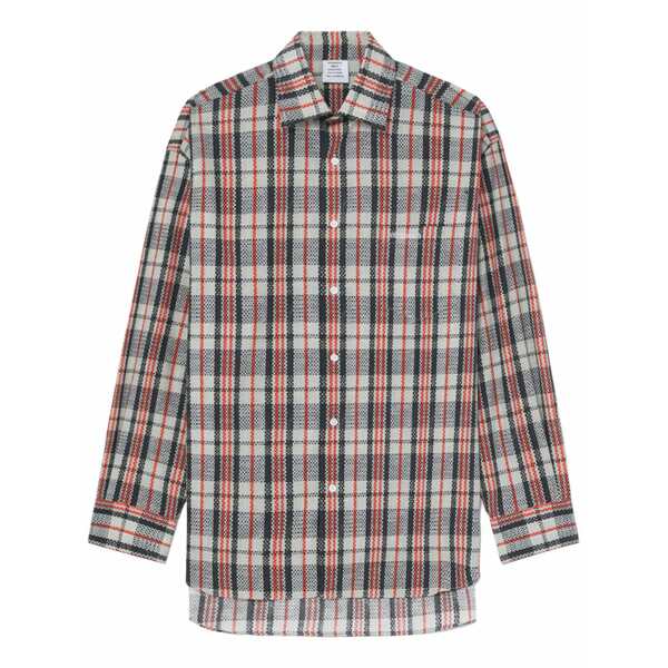 ヴェトモン メンズ プルオーバー トップス Plaid-checked cotton shirt Black