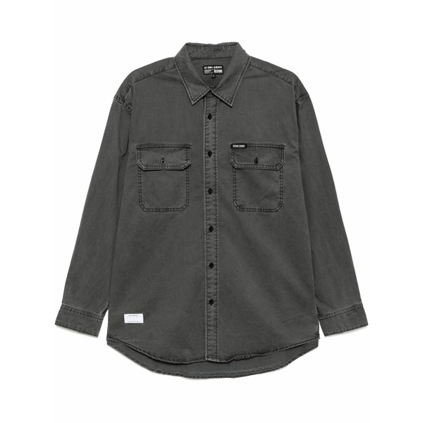 イズエ メンズ プルオーバー トップス Cotton shirt Grey