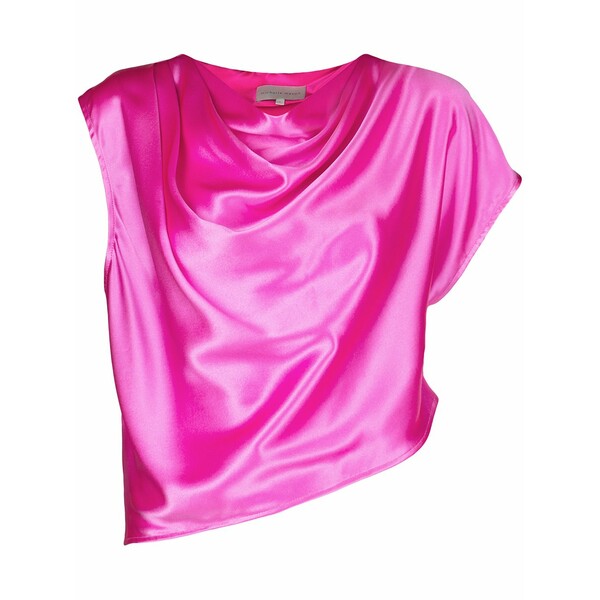 ミシェルメゾン レディース プルオーバー トップス Asymmetric drape top Pink