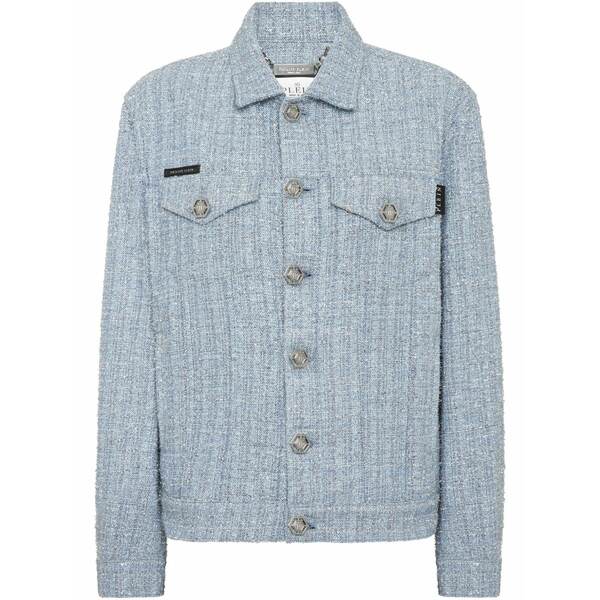 フィリップ飾り気のない レディース 上衣＆上衣 アウター Tweed cropped jacket Blue