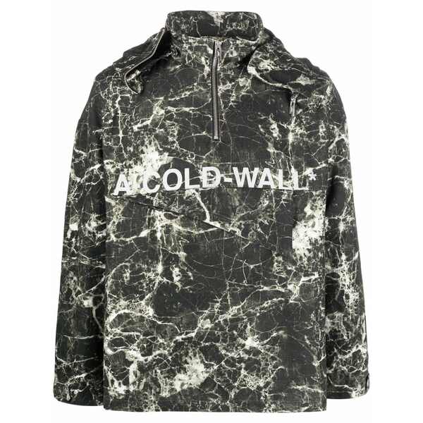 アコールドウォール メンズ 上衣＆上衣 アウター Marble-print pullover jacket  Green