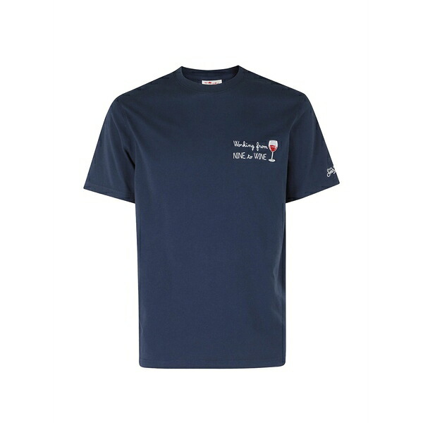 エムシーツーセイントバース メンズ ティーシャツ トップス Portofino embroidered t-shirt Blue