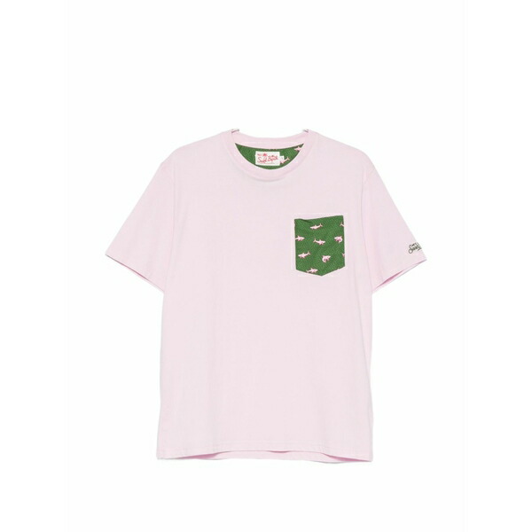エムシーツーセイントバース メンズ ティーシャツ トップス Blanche shark-print pocket t-shirt Pink