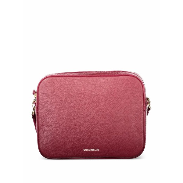 コチネレ レディース ショルダーバッグ 御徒面子 Grained leather crossbody bag Red