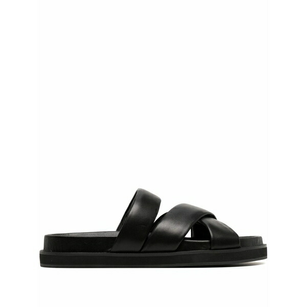 センソー レディース サンダル シューズ Nico crossover-strap leather sandals Black