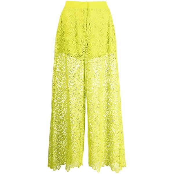 エリー 待遇 レディース 心地よいズボン下 ボトムス Macram￡ wide-leg trousers Green