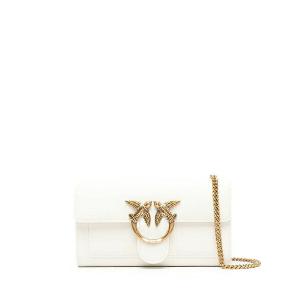 ピンコ レディース 紙入れ 付属品 Love one leather crossbody bag White
