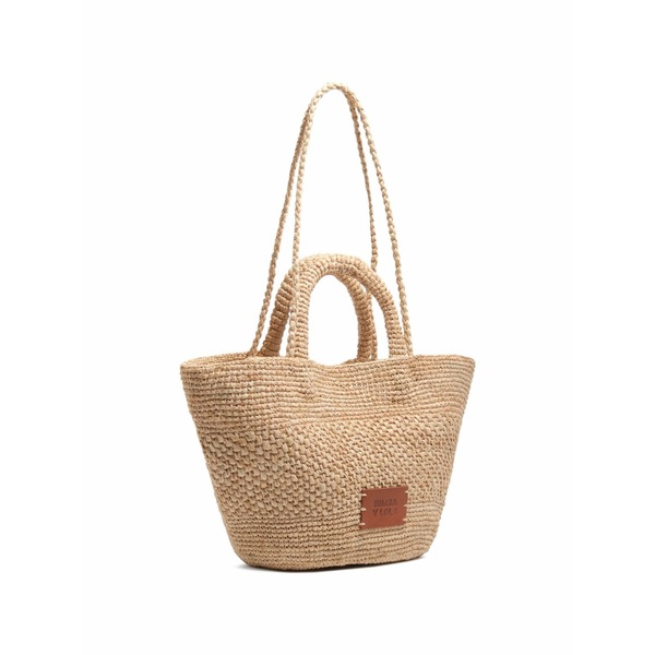 ビンバ イ ローラ レディース ショルダーバッグ バッグ Large logo-patch shoulder bag Neutrals|asty