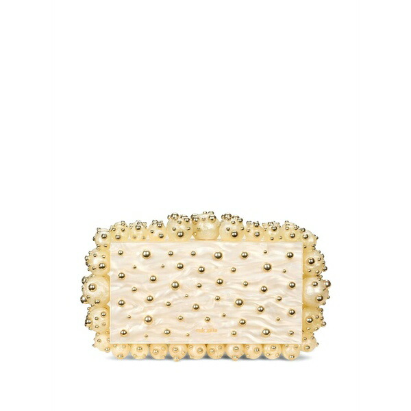 ブームガイア レディース クラッチペダル御徒面子 御徒面子 Eos studded clutch bag Neutrals