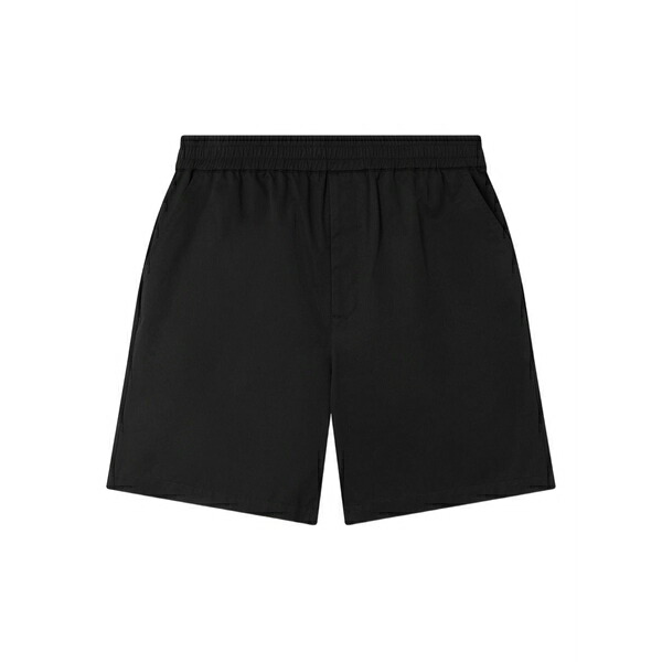 アクセルアリガト メンズ 心地好いズボン下 ボトムス Nova elastic-waist cotton shorts Black