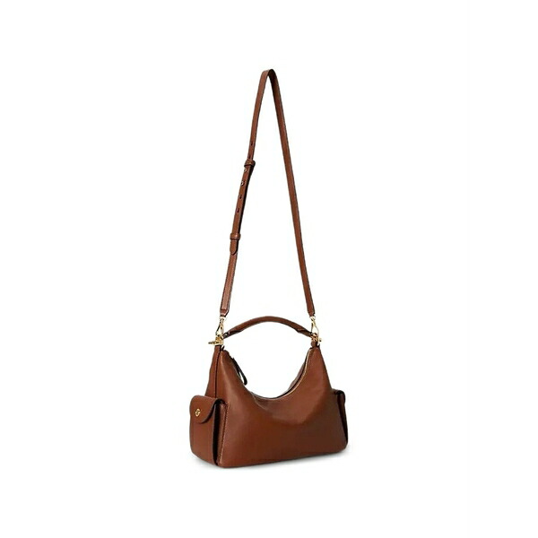 ラルフローレン レディース トートバッグ 御徒面子 Small blaike leather shoulder bag Brown