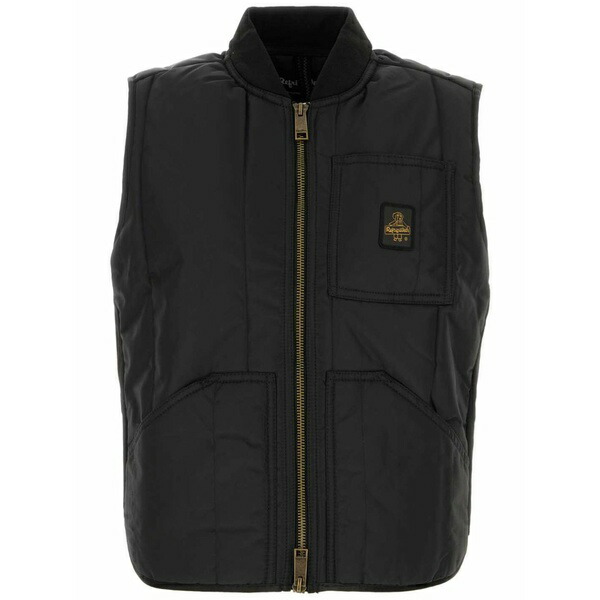 リフリッジウェア メンズ 厚地の外套 アウター Zip-up gilet Black