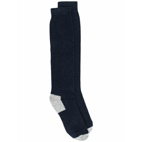 フェデーリ メンズ ソックス アンダー御召しもの Contrasting-panel socks Blue