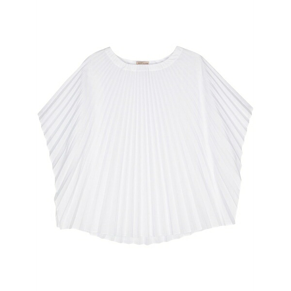 ブランカ ヴィータ レディース プルオーバー トップス Pliss￡ half-sleeved blouse White