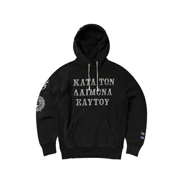 はやりっ児 メンズ パーカー・スウェットシャツ アウター X aries graphic-print drawstring hoodie Black