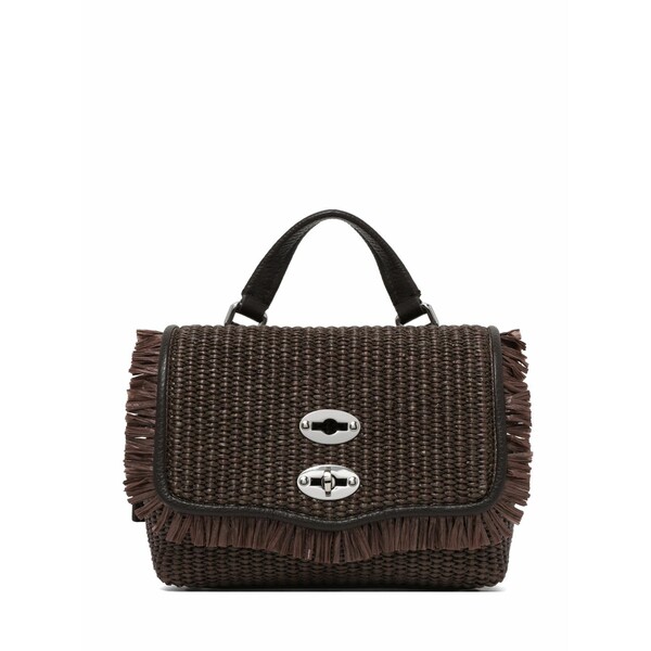 ザネラート レディース ショルダーバッグ 御徒面子 Postina fringed croos body bag Brown