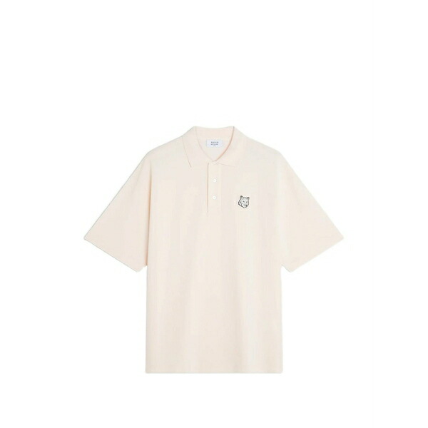 棲み家 狐狸 メンズ スポーツシャツ トップス Embroidered polo shirt Neutrals