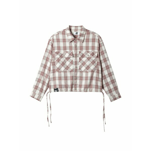 イズエ レディース プルオーバー トップス Check pocket shirt White