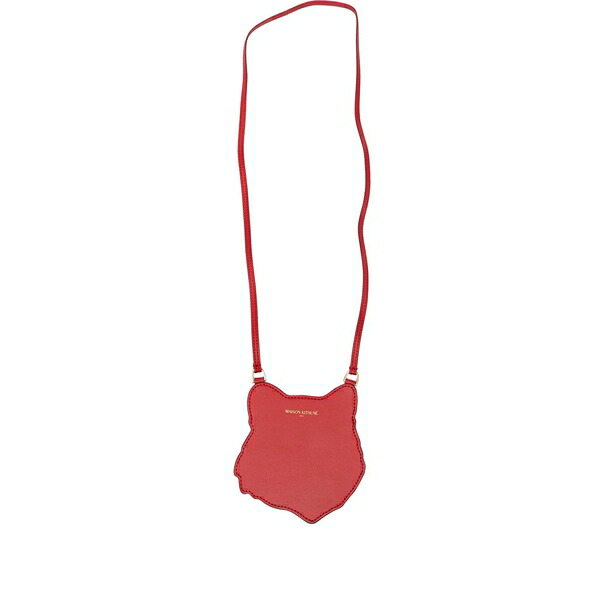 メゾン キツネ レディース ショルダーバッグ バッグ Fox-head pouch Red｜asty