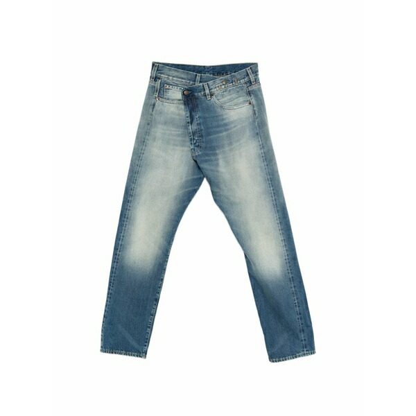 アールサーティーン レディース ジーンズズボン下 ボトムス Cross front denim jeans Blue