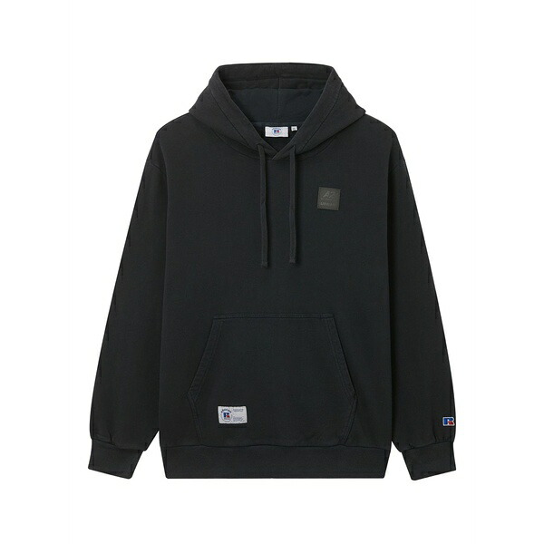 黒茶 メンズ パーカー・スウェットシャツ アウター Patch-detail hoodie Black
