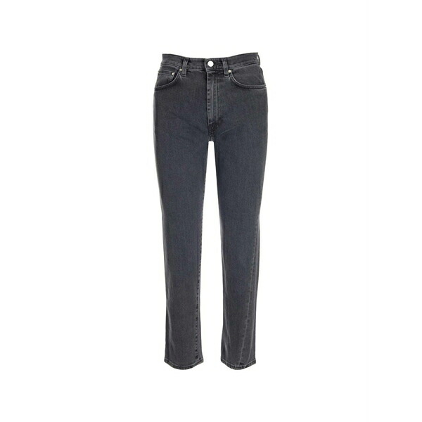 トーテム レディース ジーンズズボン下 ボトムス Twisted seam slim-fit jeans Grey