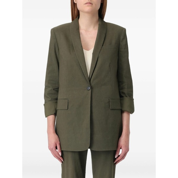 行動論理 レディース 上衣＆上衣 アウター Single-button lapel jacket Green