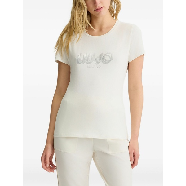 リュージョー レディース プルオーバー トップス Logo-detail t-shirt Neutrals