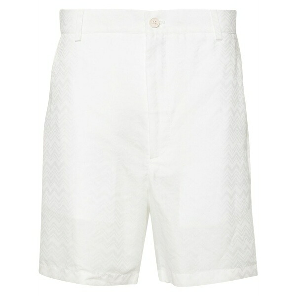 ミッソーニ メンズ 心地よいズボン下 ボトムス Zigzag-jacquard bermuda shorts White