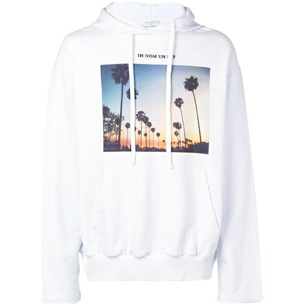 インノミネイト メンズ パーカー・スウェットシャツ アウター Sunset print hoodie White