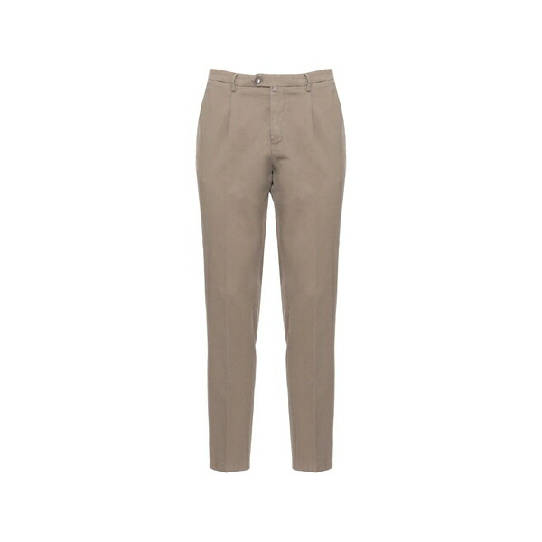 ブリ後押し 1949 メンズ 心地好いズボン下 ボトムス Pleated slim-fit trousers Neutrals