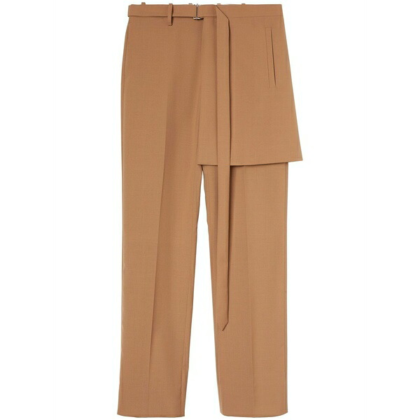 象牙色 メンズ 心地よいズボン下 ボトムス Apron-detail tailored trousers Neutrals