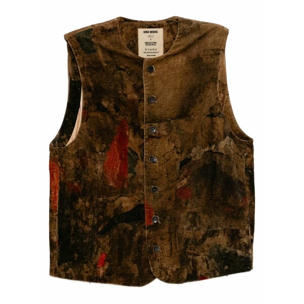 ユマ・一 レディース 上衣＆上衣 アウター Velvet gilet Brown
