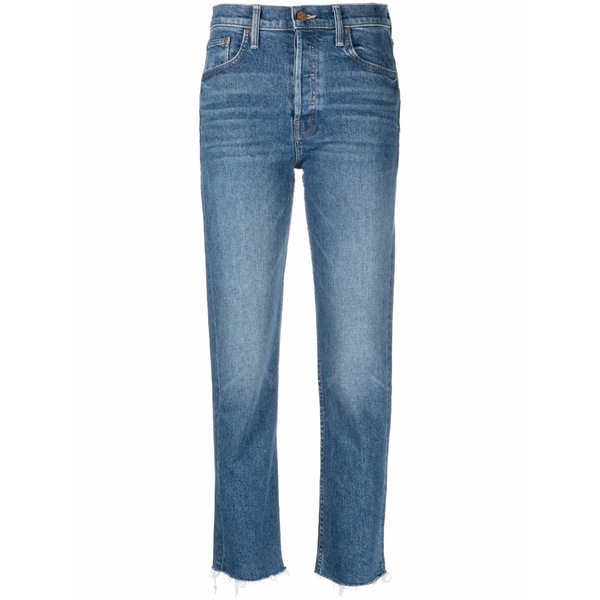 マザー レディース デニムパンツ ボトムス Tomcat slim-cut frayed-edge jeans Blue｜asty