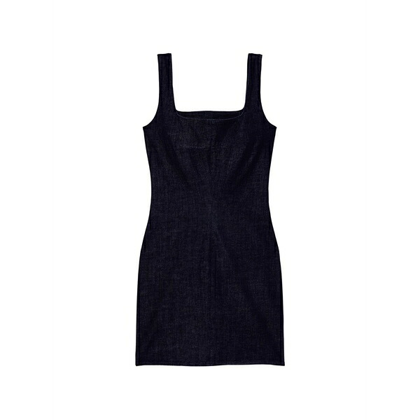 カルバンクライン レディース 衣裳 トップス Square-neck mini dress Blue