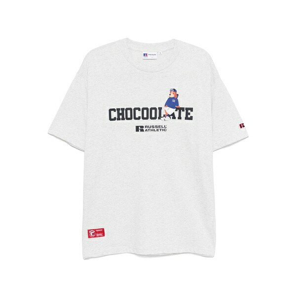 黒茶 メンズ ティーシャツ トップス Logo-print t-shirt Grey