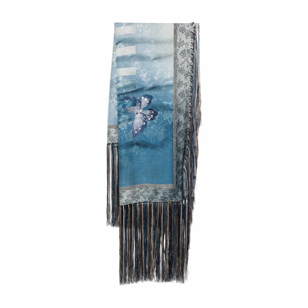 ピエール＝ルイ・マシア メンズ えり巻き・袈裟・えり巻き 付属物 Aloeuw butterfly-motif printed scarf Blue