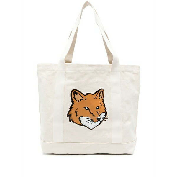 住みか 稲荷 メンズ トートバッグ 御徒面子 Fox head canvas tote bag Neutrals