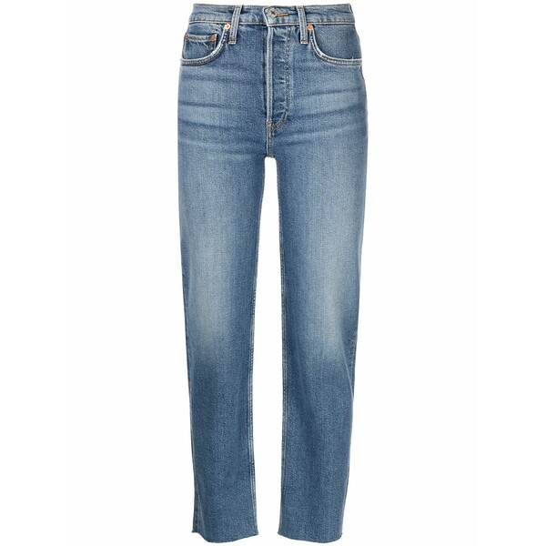 リダン レディース ジーンズズボン下 ボトムス Stobe pipe high-rise straight jeans Blue