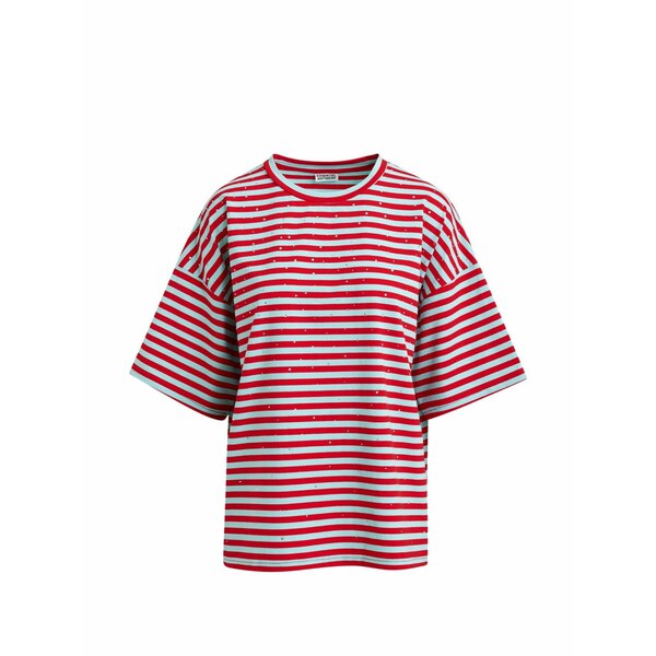 エッセンシャルアントワープ レディース ティーシャツ トップス Joste striped t-shirt Red
