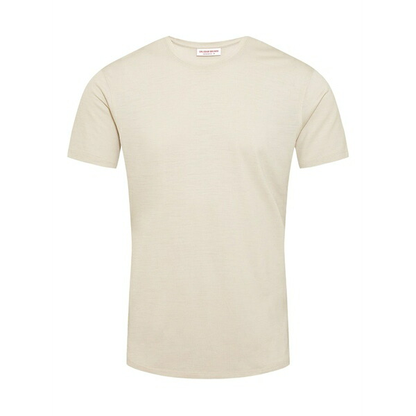 オール赤ちょうちん 赤銅色 メンズ プルオーバー トップス Ob-t merino t-shirt Neutrals