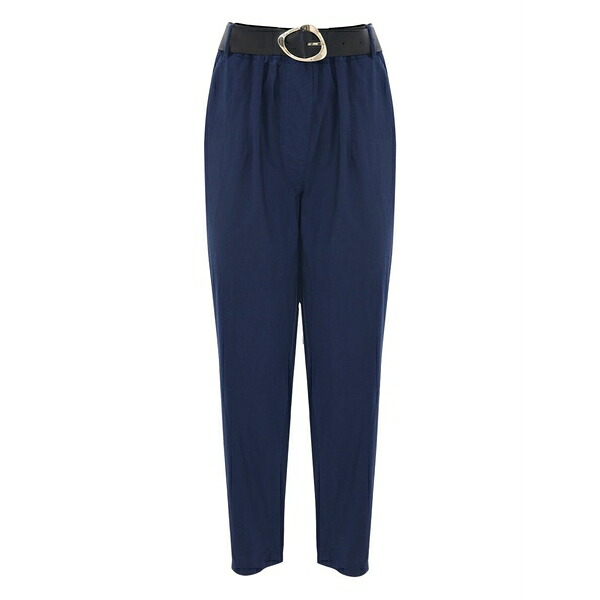 コッカ レディース 心地よいズボン下 ボトムス Martin belted trousers Blue