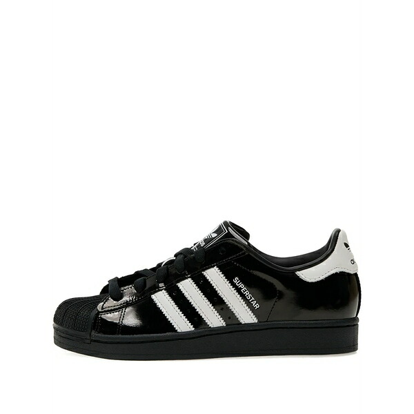 アディダス レディース スニーカー シューズ Superstar shell-toe 3-stripes logo sneakers Black